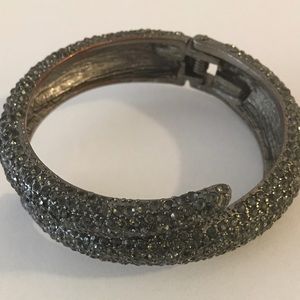 Alexis Bittar Crystal Clamper Hinged Magnetic Bracelet